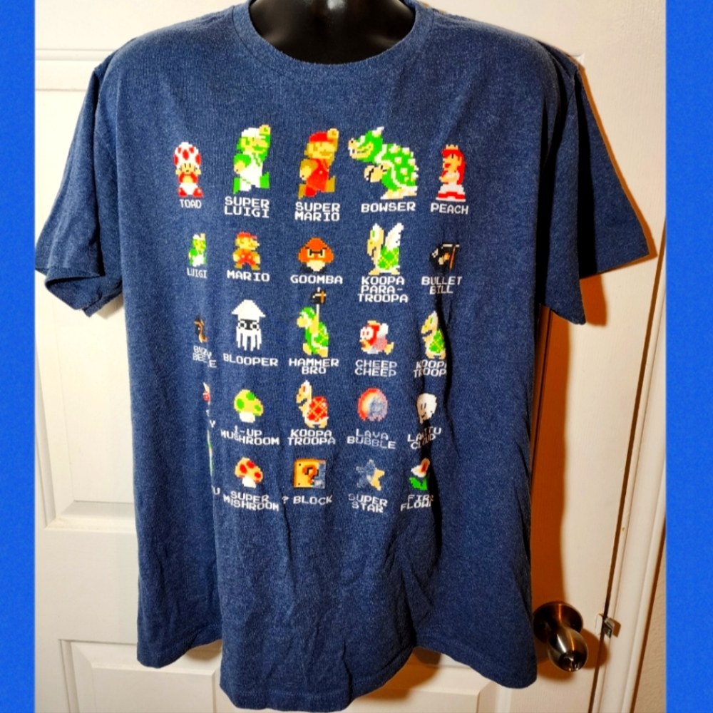 Nintendo Super Mario Bros Vintage Retro Graphic T-Shirt